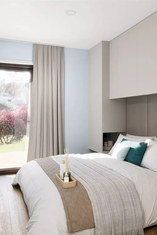 bedroom in glamping house